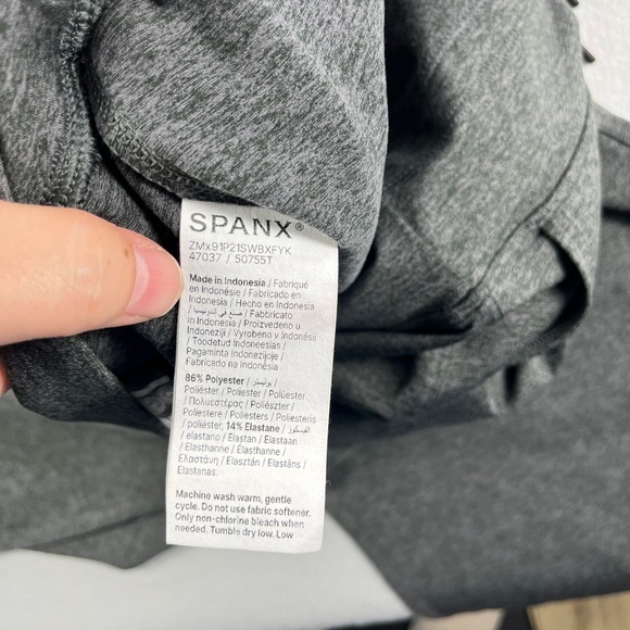 Spanx Skysoft Slim Jogger 1X 1T Gray Heathered Moisture Wicking Pants 50755T NEW - Picture 5 of 8
